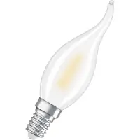 Osram E14 1800K huurrettu kynttilälamppu flame-efektillä