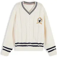 Tommy Hilfiger Neulepaita 'PEANUTS' vaaleabeige / laivastonsininen / kullankeltainen