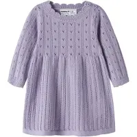 Name it Nbfoxenia Ls Knit Dress - Purple - 68