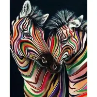 Figure'd Art Figured Art Ristipistotyö Zebra couple