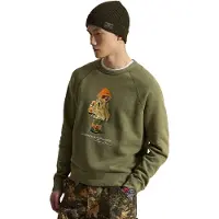 Ralph Lauren for man. 710B28795001 Olive cruise sweatshirt (L), Casual, Green, Cotton, Long sleeve
