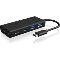 Icy Box – IB-HUB1426-CPD, USB 3.2 Gen 1 (3.1 Gen 1) Type-C, USB 3.2 Gen 1 (3.1 Gen 1) Type-A, USB 3.2 Gen 1 (3.1 Gen 1) Type-C, 5000 Mbit/s, Musta, Alum