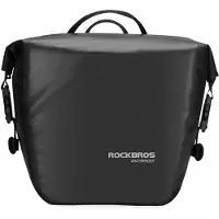 RockBros AS-003-1BK waterproof bicycle bag with shoulder strap front/rear mounting 10-14l - black