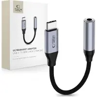 Tech-Protect UltraBoost -sovitin USB-C/3.5mm:n liitin DAC – rautaharmaa