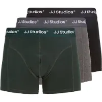 Jack & Jones Bokserishortsit 'JACSOHO' meleerattu harmaa / kuusi / musta / valkoinen