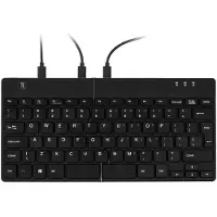 R-Go Tools Ergonomisch toetsenbord R-Go Split Break v2 met pauzesoftware, gesplitst toetsenbord, AZERTY (FR), bedraad, zwart, Mini, Langallinen, USB, (RGOSP-FRWIBL)