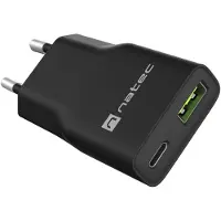 Natec Ribera power adapter - GaN slim - USB USB-C - 20 watt