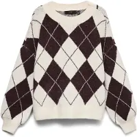 Vero Moda Neulepaita norsunluu / meleerattu musta