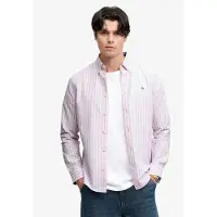 Superdry for man. M4011247A Pink Preppy Oxford Shirt (M), Casual, Cotton, Classic, Long sleeve