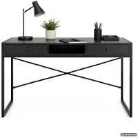 Hobby Hall Tietokonepöytä Elonis, 123x48x80,5 cm, musta