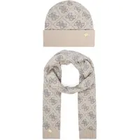 GUESS for woman. GFBOXWP6401 Gray hat and scarf set (OSFA), Casual, Grey, Viscose