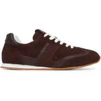 Lauren-ftw for woman. 802P15837007 Brown suede and leather Dani sneakers (40), Flat, Laces, Casual