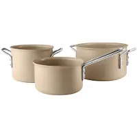 Eva Trio - Beige Line kattilasetti 3 osaa 1,8/2,5/3,8 L keraaminen