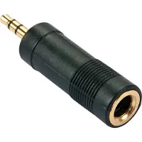 Lindy 35621, 3.5mm, 6.3mm, Musta