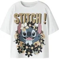 Name it Nkfjyna Stitch Ss Nreg Top Box Noos Wdi - White - 116