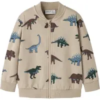 Name it Collegetakki 'NMMNARIS' beige / vaaleansininen / tummanruskea / kuusi