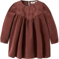 Lil´ Atelier Nmfonellas Loose Cord Dress 1146-Hc Lil - Brown - 92