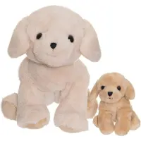 Teddykompaniet The Dog Tess With Puppy - Beige - 23 CM