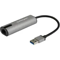 StarTech.com Ulkoinen USB 3.0 -verkkokortti - StarTech - US2GA30 - 2,5 Gigabit Ethernet - 5000 Mbit/s - Musta, Harmaa