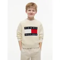 Tommy Hilfiger Heritage Flag Sweater - Cream - 140