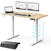 Sense7 NOJO LIGHT työpöytä Vaaleanruskea ja valkoinen 120 cmx60 cm