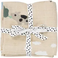 Done by Deer Tiny Farm Musliiniviltti 2-pack, Sand