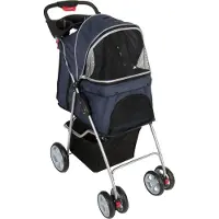 Zooplus Exclusive Sporty Pet Stroller -lemmikkirattaat tummansininen/vaaleanharmaa