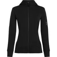 Icebreaker Women's Merino 260 Quantum Long Sleeve Zip Hoodie Black Välikerrastopit XS