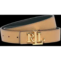 Ralph Lauren Logo Reversible Pebbled Leather Belt - Brown - M