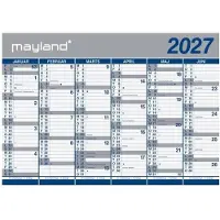 Mayland Kæmpekalender 2x6 mdr. papir 2027 (i paprør)