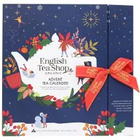 English Tea Shop Luomu Teejoulukalenterikirja, sininen 25pss (6x50g)