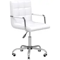Aosom Toimistotuoli Homcom 52,5x54x99cm, valkoinen/hopeinen