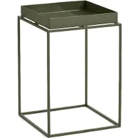 HAY Tray Table keskikokoinen tarjoilupöytä Oliivinvihreä, 30x30x44 cm