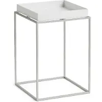 HAY Tray Table keskikokoinen tarjoilupöytä White-silikoni harmaa, 30x30x44 cm