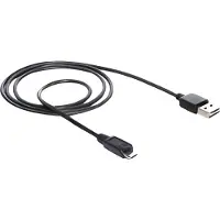 DeLOCK EASY-USB 2.0-A - USB 2.0 micro-B, 2m, 2 m, USB A, Micro-USB B, USB 2.0, Uros/uros, Musta (83367)