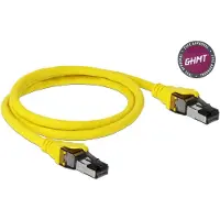 DeLOCK S/FTP Cat8.1 suojattu laitekaapeli, 1m, keltainen