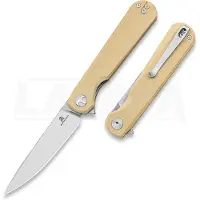 Bestechman Flick - Satin + Stonewash - G10 kääntöveitsi, khaki