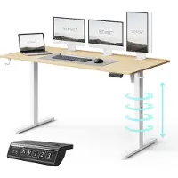 Sense7 NOJO LIGHT työpöytä Vaaleanruskea ja valkoinen 140 cmx70 cm