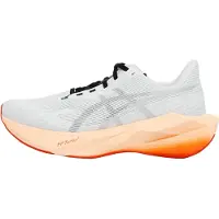 Asics Juoksukengät 'Novablast 6' vaaleanharmaa / musta / valkoinen