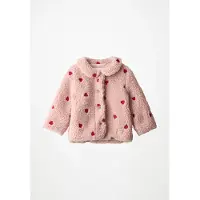 Molo Ursula Teddy-takki Red Hearts Soft Red Hearts Soft 80 cm Vaaleanpunainen 80 cm Tytöt