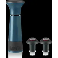 INNOVINE Vacuum Pump Wine Saver In Deep Teal By - Blue - ONE SIZE