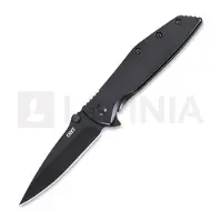 CRKT Slag 7600K Black Oxide D2, Black Stainless Steel, pocket knife, Russ Kommer design