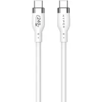 Hyper HyperJuice 2.0 USB-C -kaapeli, PD3.1 240W, 1m, valkoinen