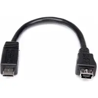 StarTech.com Micro USB – Mini USB -kaapeli, 0,15 m, musta
