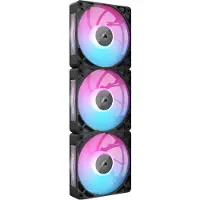 Corsair iCUE LINK RX120 MAX RGB 120 mm PWM Fans Starter Kit -aloitussarja, musta