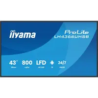 Iiyama – 43" 3840x2160 UHD VA VESA Mount 300x300 (LH4366UHSB-B1AG)
