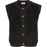 JDY Jdyeira Life S/L On Button Vest Knt Noos - Brown - S