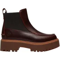 Timberland for woman. TB0A5TGPEIW1 Chelsea Stone Street burgundy leather ankle boots (37 W), 1 to 3 cm, None, Casual, Maroon