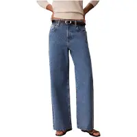 Calvin Klein Jeans Farkut 'Wide Leg' sininen denim