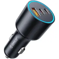 ORICO HyperDrive 165W USB-A + 2x USB-C Car Charger - Black